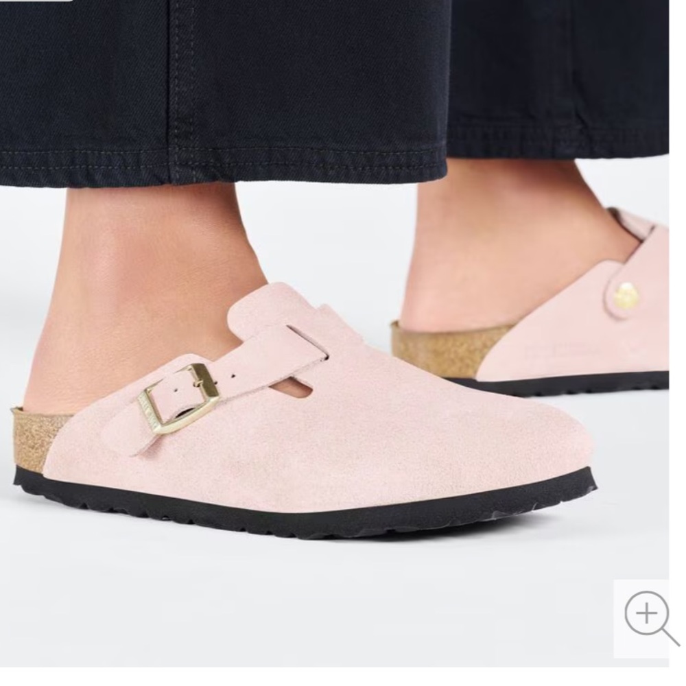 NWT Birkenstock Boston Suede Leather Clogs - Pink 39